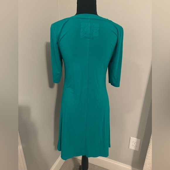 Cupio kelly green elbow sleeve cotton dress- size small - Picture 3 of 5